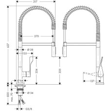 Смеситель для кухни Axor Citterio 39842000