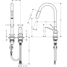 Смеситель для кухни Axor Citterio M 34822000