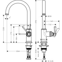 Смеситель для кухни Axor Montreux 16580000