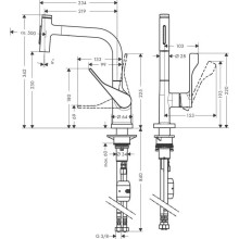 Смеситель для кухни Axor Citterio 39863800
