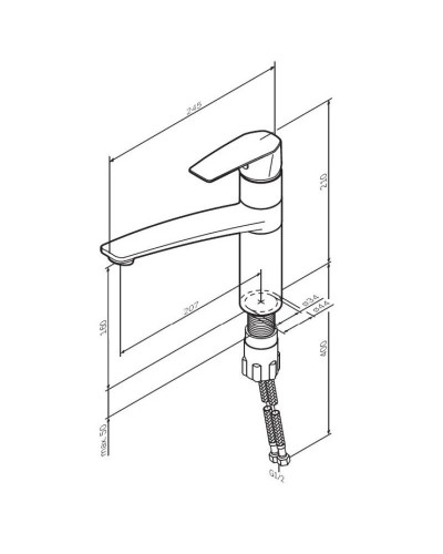 Смеситель для кухни AM.PM Gem F90A00022