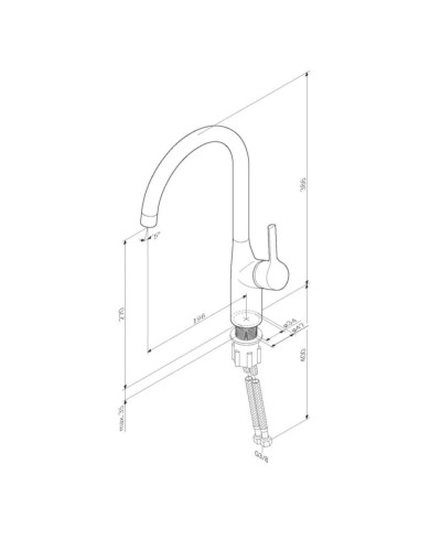 Смеситель для кухни AM.PM X-Joy S F85B07011