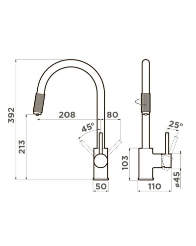 Смеситель для кухни с подключением к фильтру Omoikiri Tamura-BN нержавеющая сталь 4994334