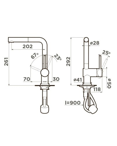 Смеситель для кухни Omoikiri Akashi-S-LG светлое золото 4994263