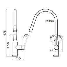 Смеситель для кухни Omoikiri Yatomi-BN-GR нержавеющая сталь/серый 4994251