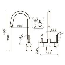 Смеситель для кухни с подключением к фильтру Omoikiri Akita нержавеющая сталь 4994086