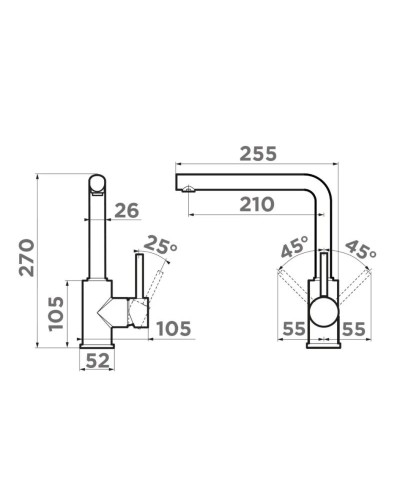 Смеситель для кухни Omoikiri Nakagawa-C 4994306