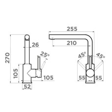 Смеситель для кухни Omoikiri Nakagawa-BE ваниль 4994308