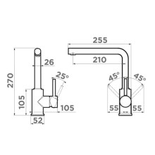 Смеситель для кухни Omoikiri Nakagawa-PA пастила 4994317