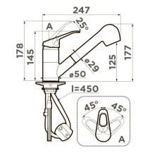 Смеситель для кухни Omoikiri Takayama-S OTA-CR-40