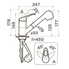 Смеситель для кухни Omoikiri Takayama-S OTA-CR-40