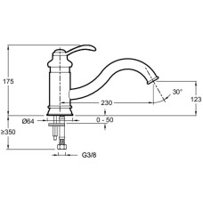 Смеситель для кухни Jacob Delafon Fairfax E76090-CP