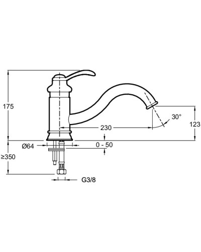 Смеситель для кухни Jacob Delafon Fairfax E76090-CP