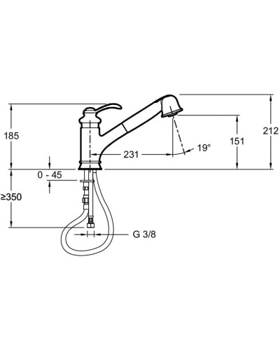 Смеситель для кухни Jacob Delafon Fairfax E76091-CP