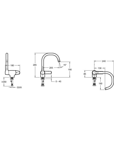 Смеситель для кухни Jacob Delafon Nateo E76250-CP