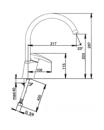 Смеситель для кухни Jacob Delafon Panache E76241-CP