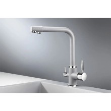 Смеситель для кухни с подключением к фильтру Granula алюминиум 2015al