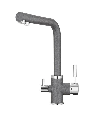 Смеситель для кухни с подключением к фильтру Granula графит 2015bg