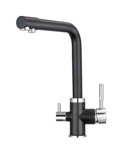 Смеситель для кухни с подключением к фильтру Granula шварц 2015sv