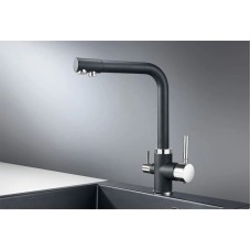 Смеситель для кухни с подключением к фильтру Granula шварц 2015sv