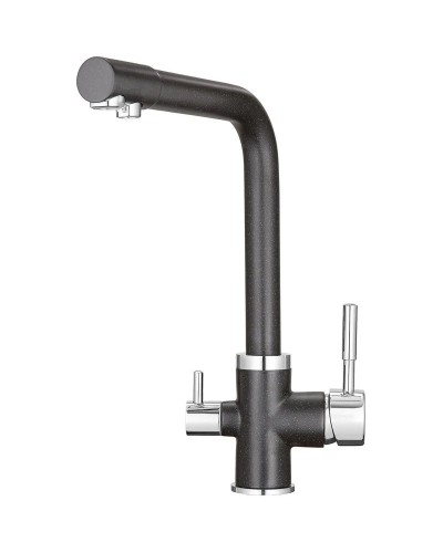 Смеситель для кухни с подключением к фильтру Granula черный 2015bl