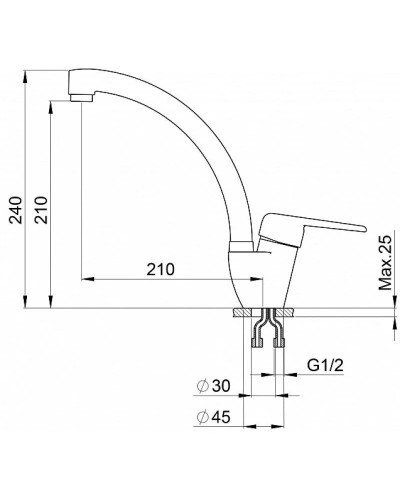 Смеситель для кухни Granula антик 2024an