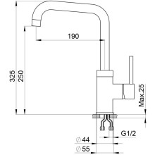 Смеситель для кухни Granula арктик 0041wh