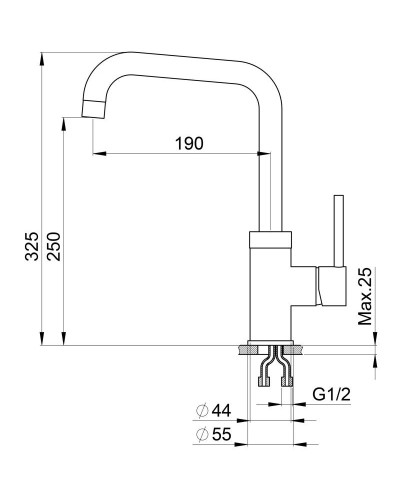 Смеситель для кухни Granula песок 0041sa