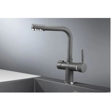 Смеситель для кухни с подключением к фильтру Granula графит 2088bg