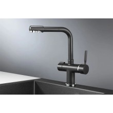 Смеситель для кухни с подключением к фильтру Granula черный 2088bl