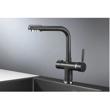 Смеситель для кухни с подключением к фильтру Granula черный 2088bl
