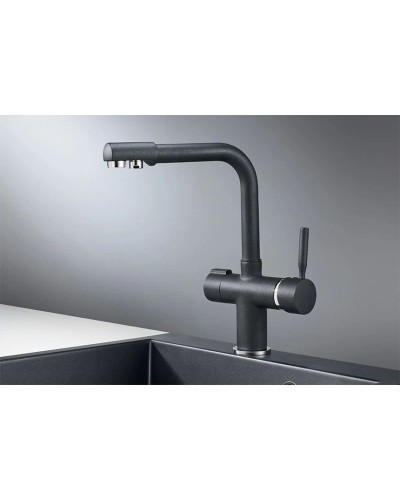 Смеситель для кухни с подключением к фильтру Granula шварц 2088sv