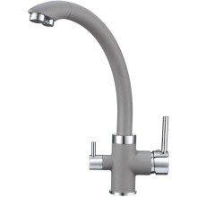 Смеситель для кухни с подключением к фильтру Granula алюминиум 2167al