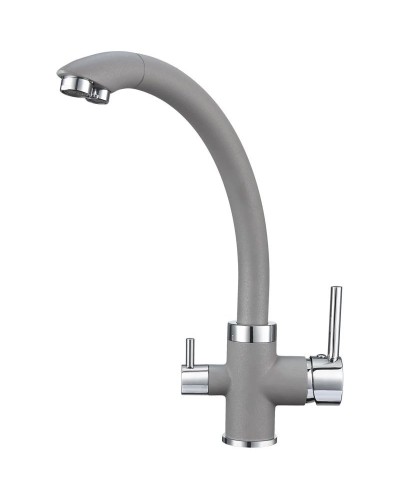 Смеситель для кухни с подключением к фильтру Granula алюминиум 2167al