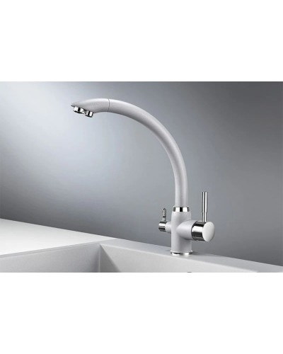 Смеситель для кухни с подключением к фильтру Granula алюминиум 2167al