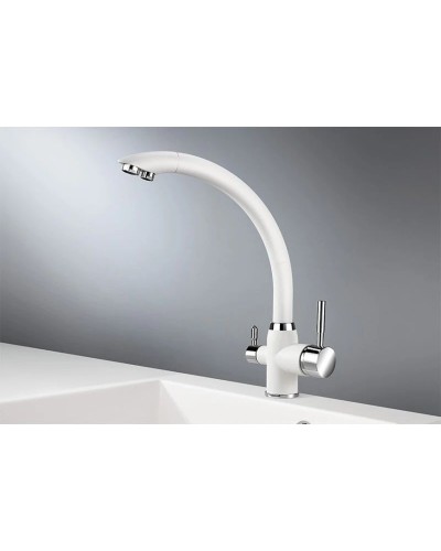 Смеситель для кухни с подключением к фильтру Granula арктик 2167wh