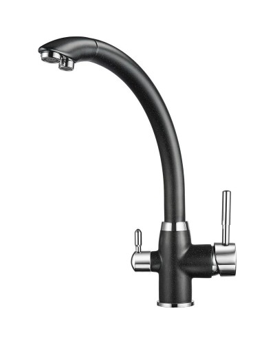 Смеситель для кухни с подключением к фильтру Granula черный 2167bl