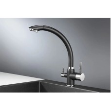 Смеситель для кухни с подключением к фильтру Granula черный 2167bl