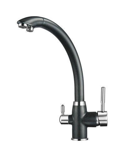 Смеситель для кухни с подключением к фильтру Granula шварц 2167sv