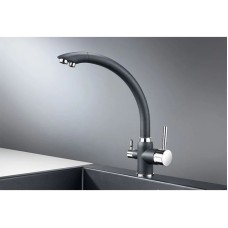 Смеситель для кухни с подключением к фильтру Granula шварц 2167sv