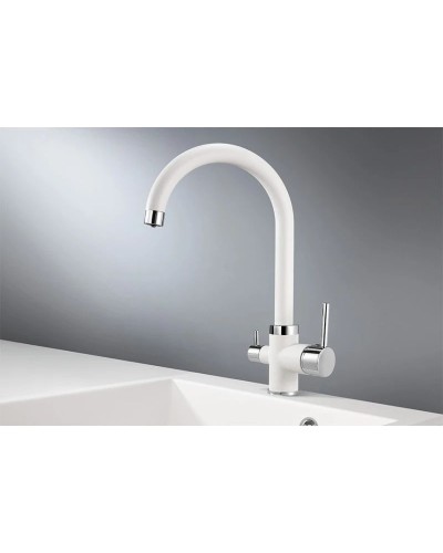 Смеситель для кухни с подключением к фильтру Granula арктик 2168wh