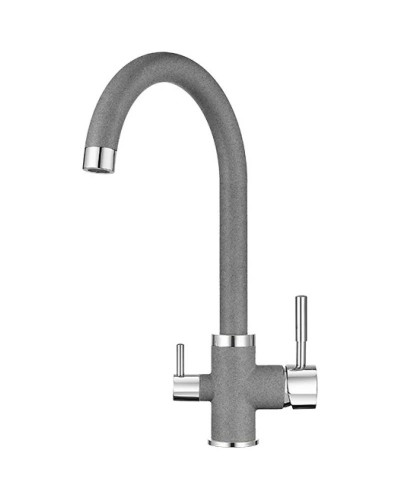 Смеситель для кухни с подключением к фильтру Granula графит 2168bg