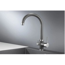 Смеситель для кухни с подключением к фильтру Granula графит 2168bg