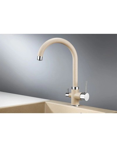 Смеситель для кухни с подключением к фильтру Granula песок 2168sa