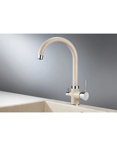 Смеситель для кухни с подключением к фильтру Granula пирит 2168pr