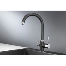 Смеситель для кухни с подключением к фильтру Granula черный 2168bl