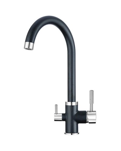 Смеситель для кухни с подключением к фильтру Granula шварц 2168sv