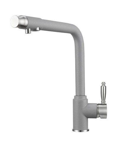 Смеситель для кухни с подключением к фильтру Granula алюминиум 2301al