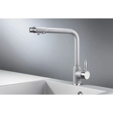 Смеситель для кухни с подключением к фильтру Granula алюминиум 2301al