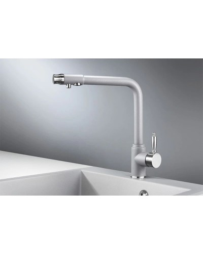 Смеситель для кухни с подключением к фильтру Granula алюминиум 2301al